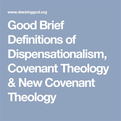 What Does John Piper Believe About Dispensationalism, Covenant The.